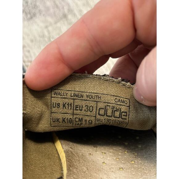 HEYDUDE Boy’s Wally Linen Camo Shoes / Size: K11 - Picture 8 of 9